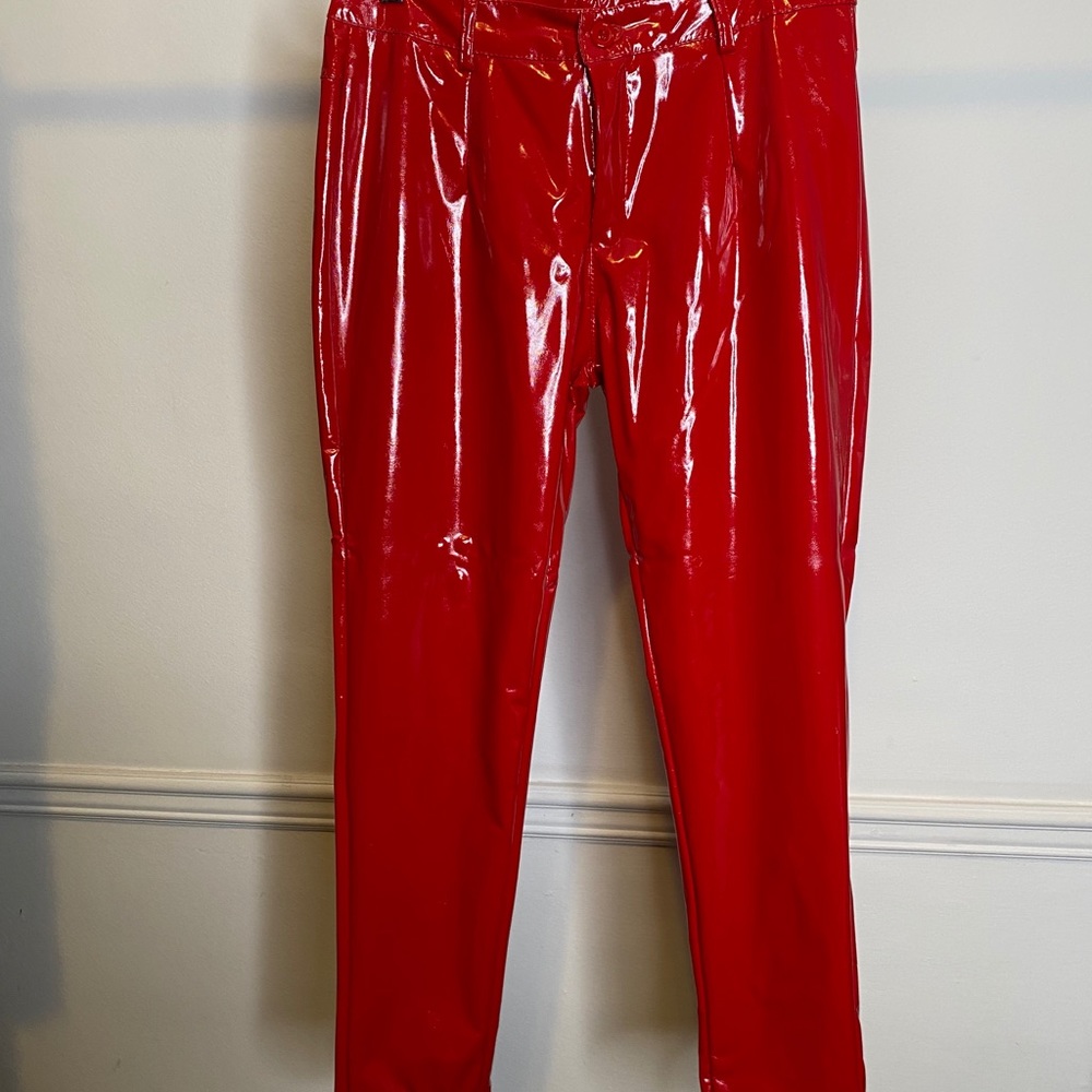 Patent leather pants